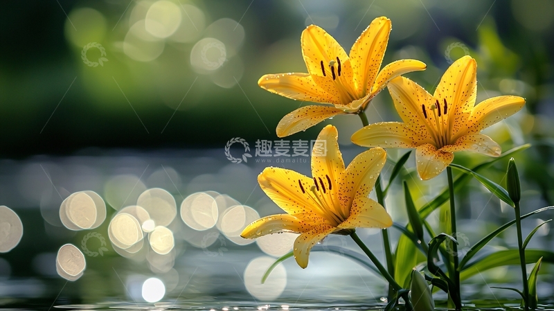 高清大图下载【趣麦麦图】黄色的百合花