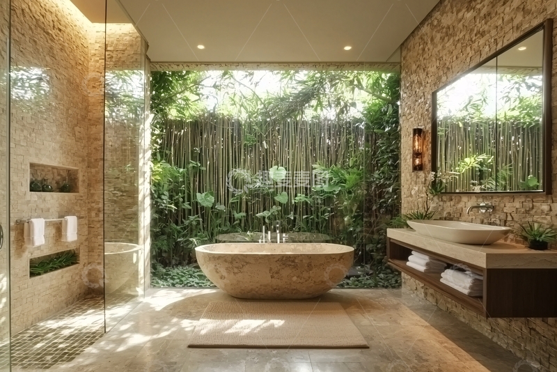 高清大图下载【趣麦麦图】自然采光浴室