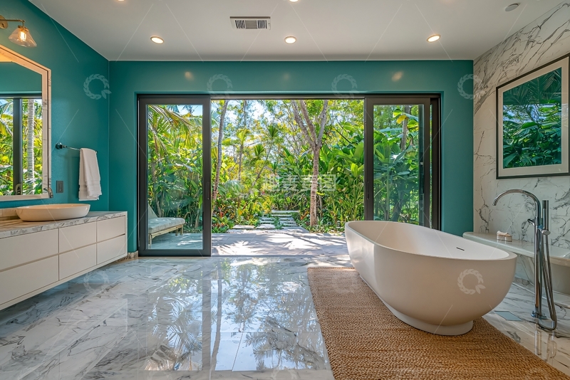 高清大图下载【趣麦麦图】现代化绿色浴室设计