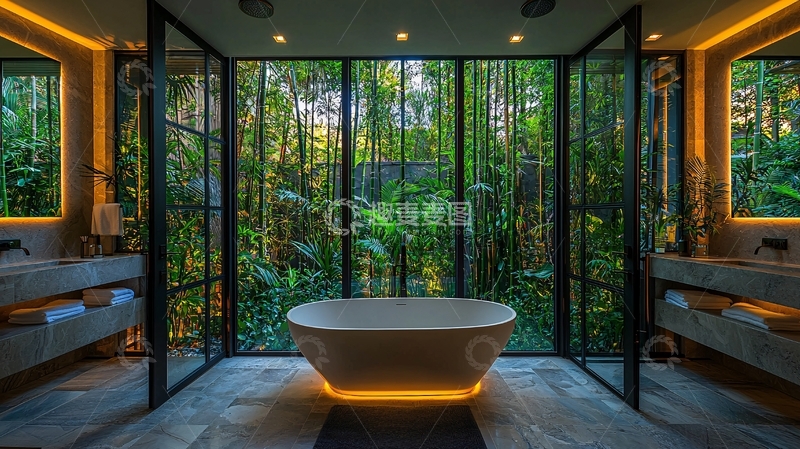 高清大图下载【趣麦麦图】现代简约风格浴室