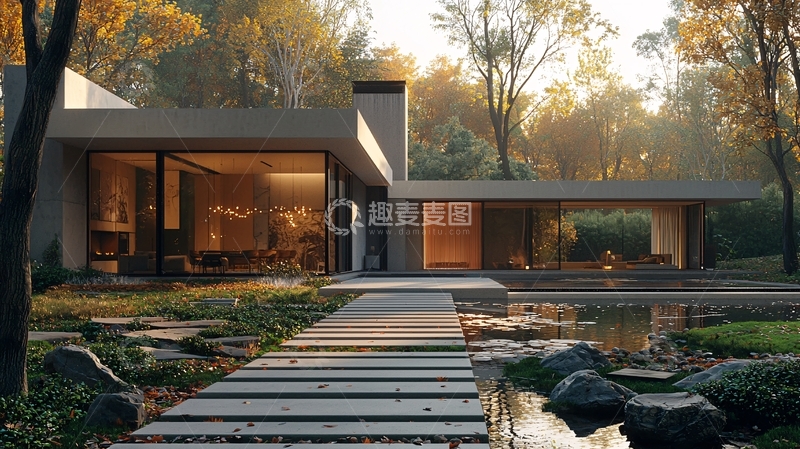 高清大图下载【趣麦麦图】现代简约别墅103