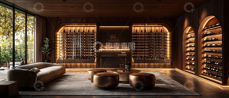 高清大图下载【趣麦麦图】现代酒窖设计