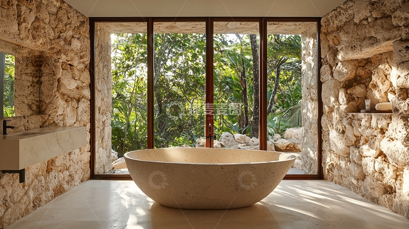 高清大图下载【趣麦麦图】石材浴室