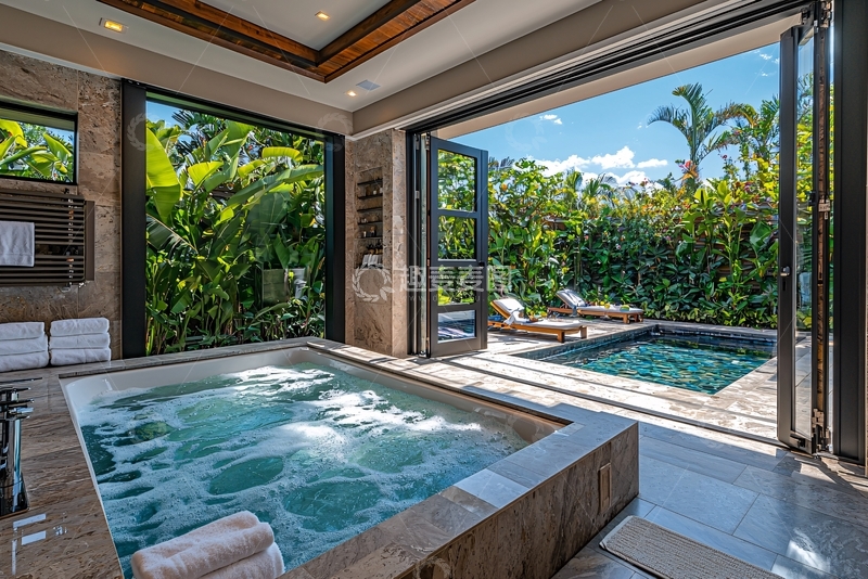 高清大图下载【趣麦麦图】室内外泳池按摩浴缸