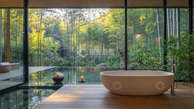 高清大图下载【趣麦麦图】极简风格独立浴缸