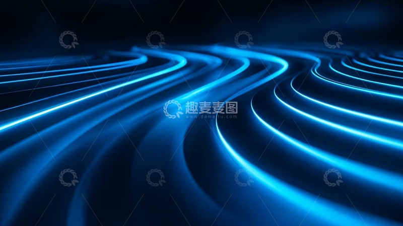 高清大图下载【趣麦麦图】蓝色光线曲线