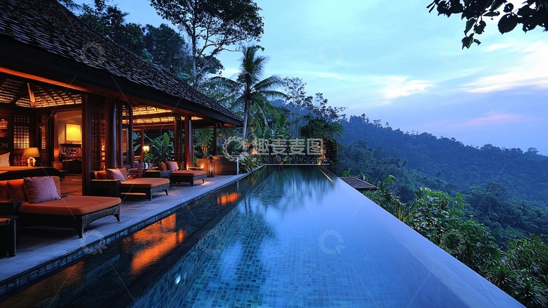 高清大图下载【趣麦麦图】巴厘岛泳池别墅