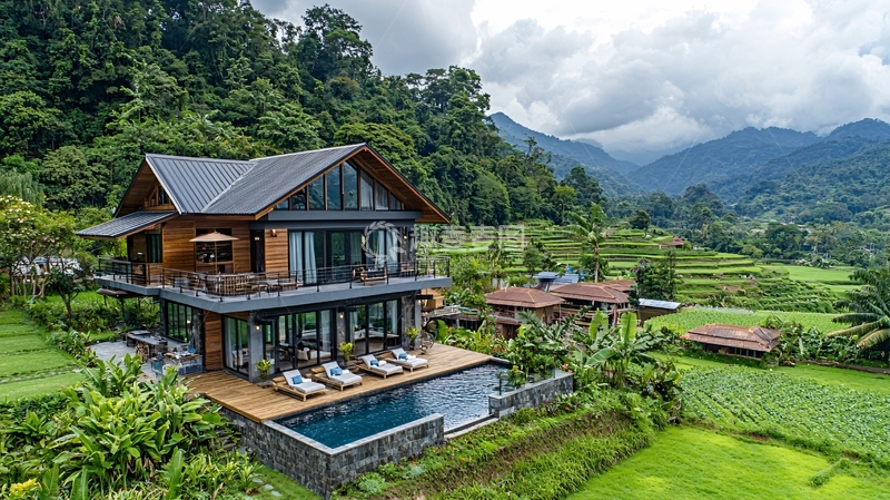 高清大图下载【趣麦麦图】山林别墅