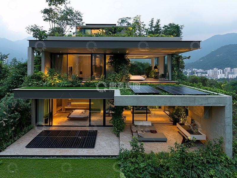 高清大图下载【趣麦麦图】山顶别墅