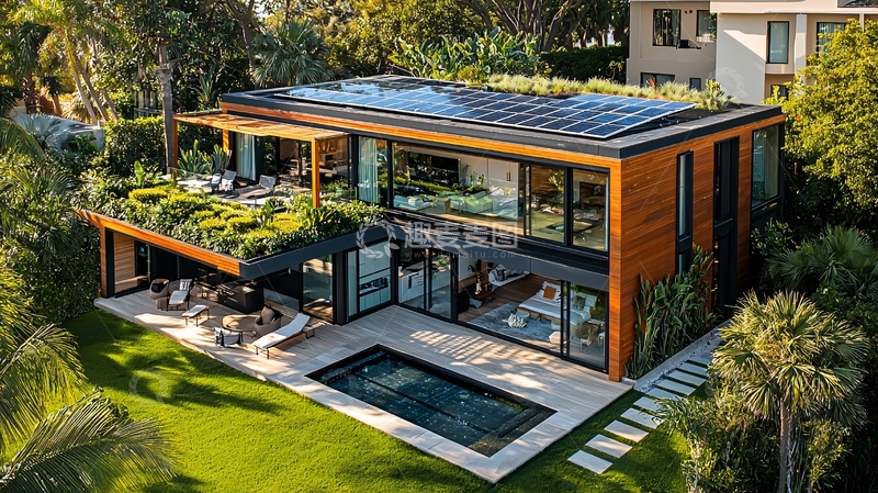 高清大图下载【趣麦麦图】现代绿色环保住宅