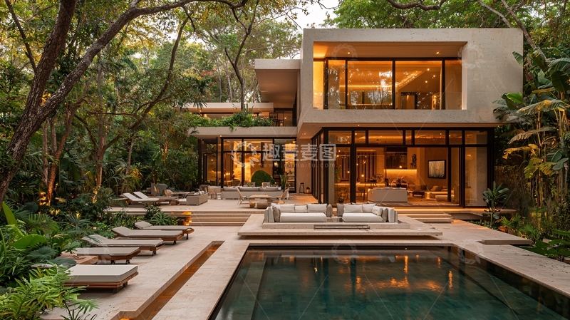 高清大图下载【趣麦麦图】现代简约别墅105