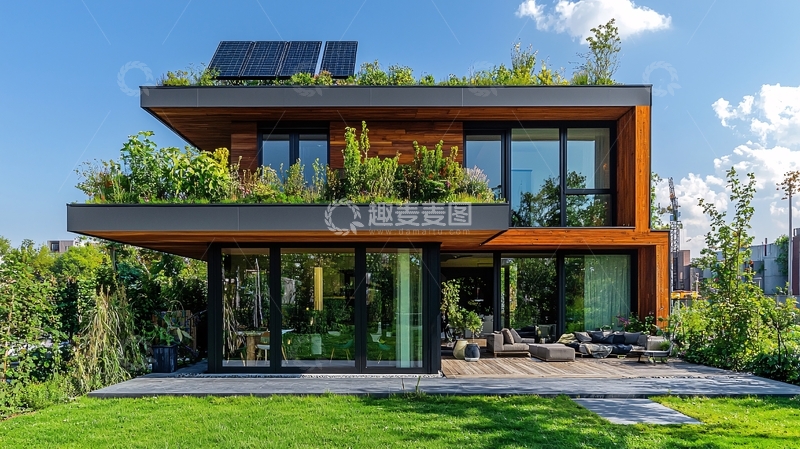 高清大图下载【趣麦麦图】绿色环保现代别墅