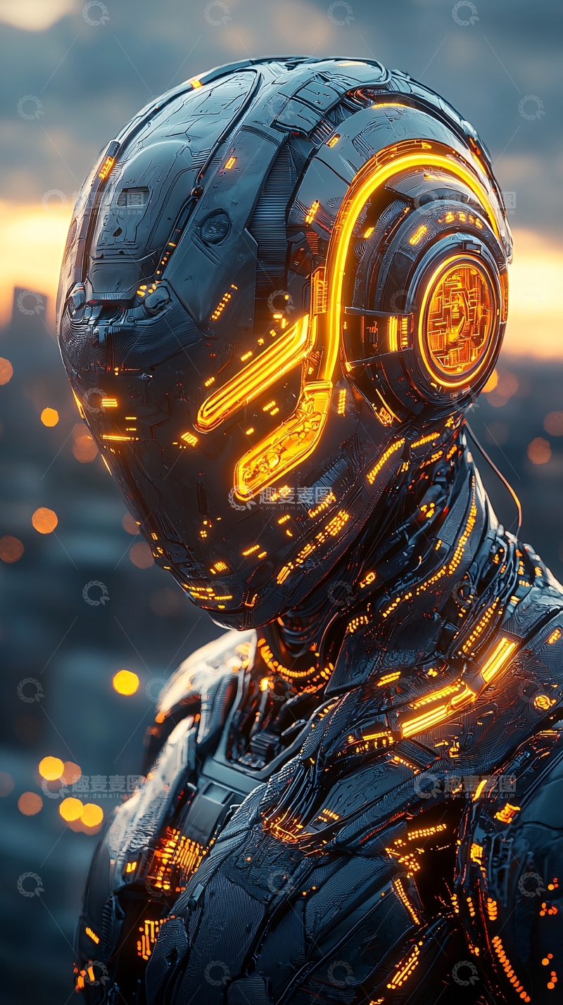 高清大图下载【趣麦麦图】未来科技感机器人