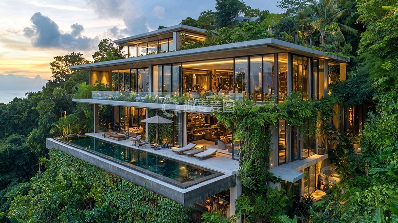 高清大图下载【趣麦麦图】山顶豪华别墅