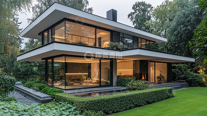 高清大图下载【趣麦麦图】现代简约别墅104