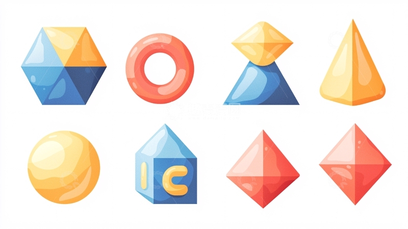 高清大图下载【趣麦麦图】-卡通几何图形