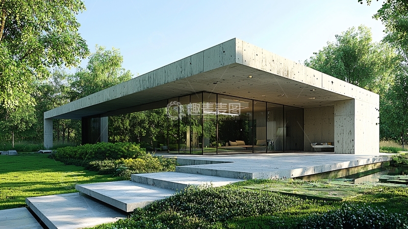 高清大图下载【趣麦麦图】现代简约混凝土建筑