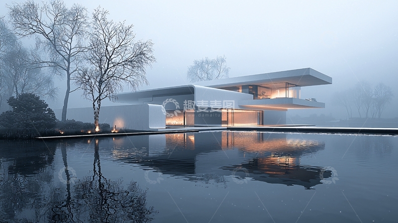 高清大图下载【趣麦麦图】极简现代风格别墅