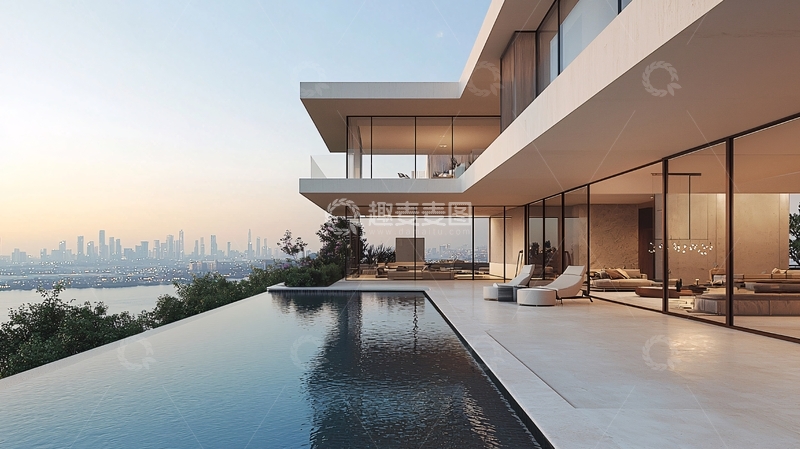 高清大图下载【趣麦麦图】现代简约别墅106