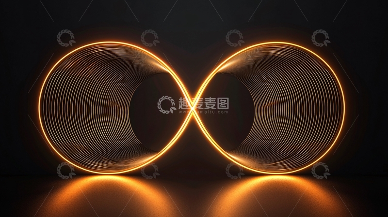 高清大图下载【趣麦麦图】金色光环无限符号