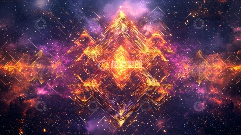 高清大图下载【趣麦麦图】宇宙能量金字塔