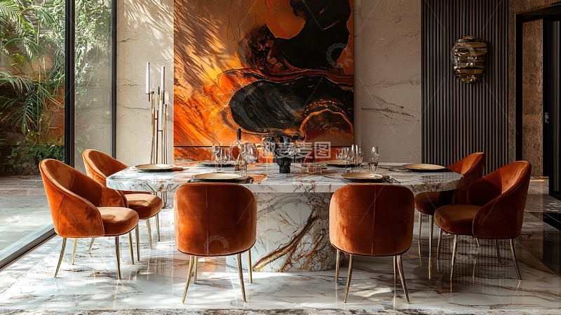 高清大图下载【趣麦麦图】现代轻奢餐厅