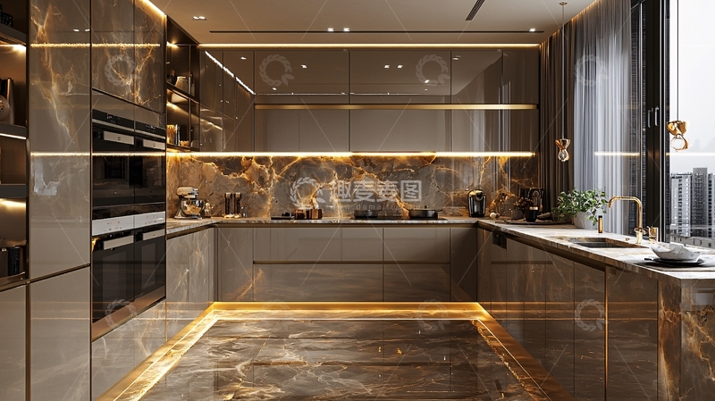 高清大图下载【趣麦麦图】高端大气现代厨房