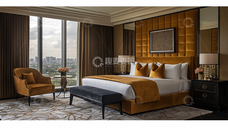 高清大图下载【趣麦麦图】高端酒店套房卧室