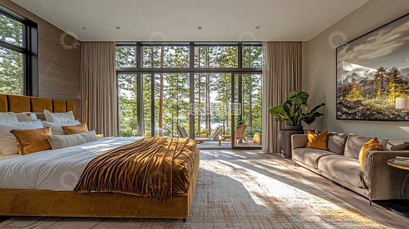 高清大图下载【趣麦麦图】现代极简风格卧室