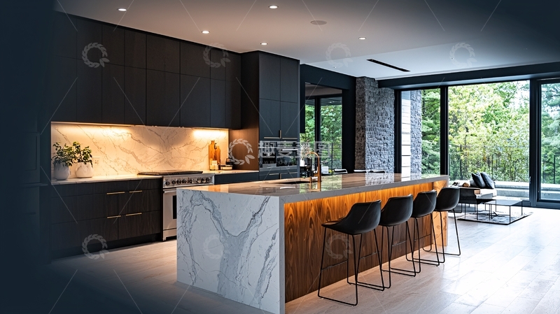 高清大图下载【趣麦麦图】现代风格厨房