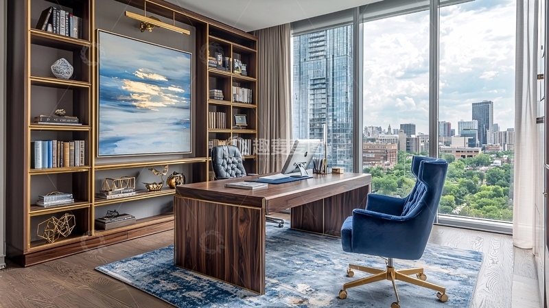 高清大图下载【趣麦麦图】高端现代化书房