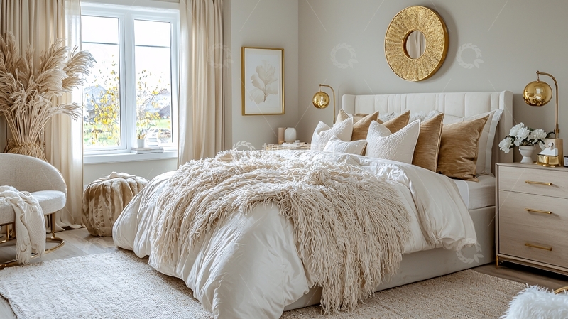 高清大图下载【趣麦麦图】温馨舒适现代卧室