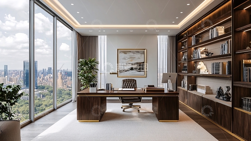 高清大图下载【趣麦麦图】现代简约高端总裁办公室