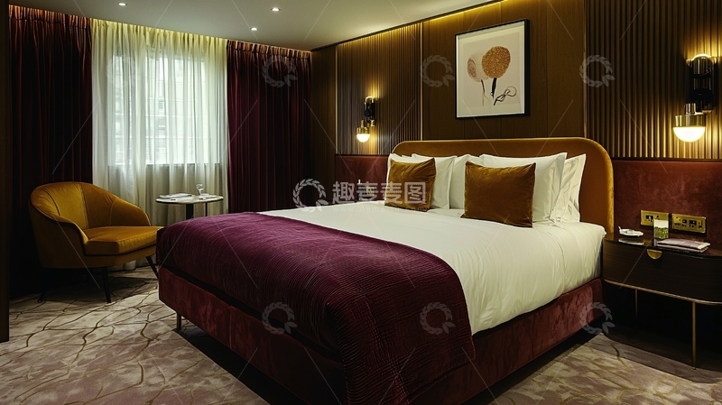 高清大图下载【趣麦麦图】奢华酒店大床房