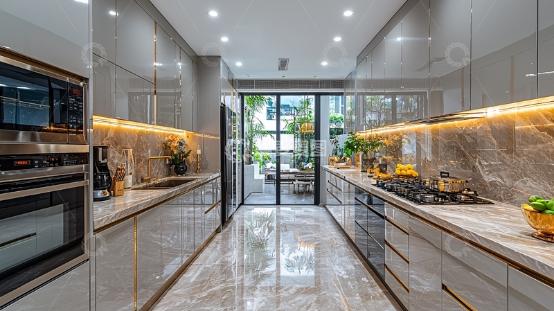 高清大图下载【趣麦麦图】现代轻奢开放式厨房