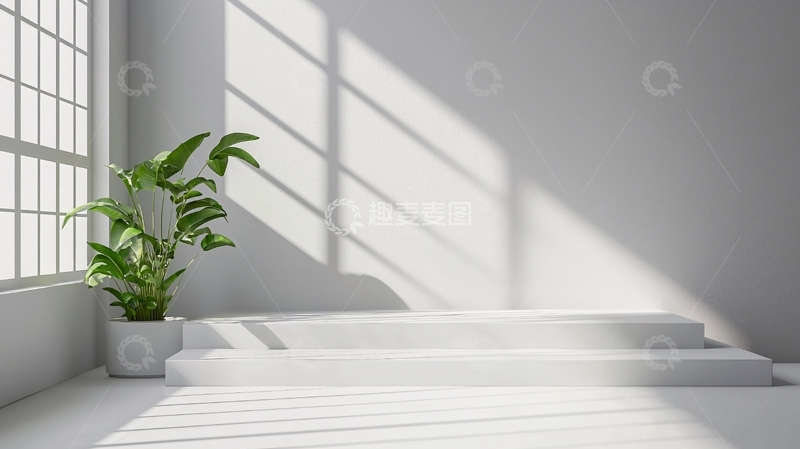 高清大图下载【趣麦麦图】极简白色室内空间