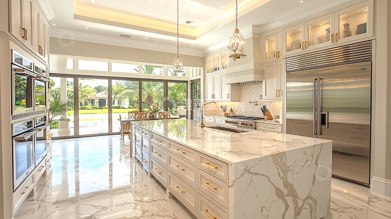 高清大图下载【趣麦麦图】现代轻奢开放式厨房