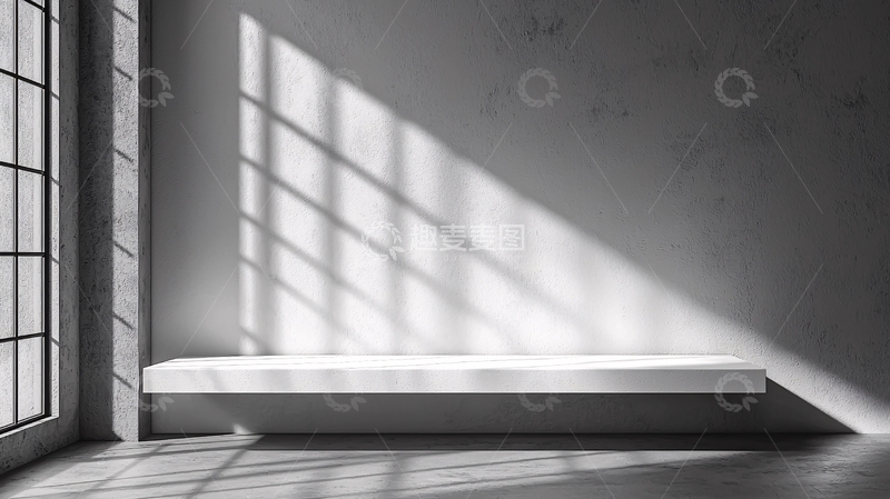 高清大图下载【趣麦麦图】极简风格室内长凳