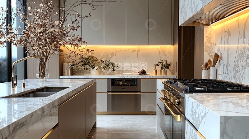 高清大图下载【趣麦麦图】现代轻奢厨房设计
