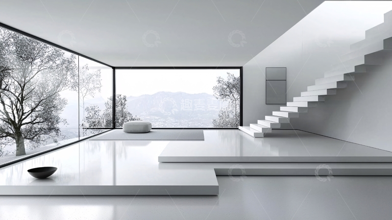 高清大图下载【趣麦麦图】极简主义现代住宅室内设计