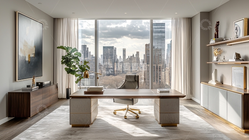 现代简约高层写字楼办公室