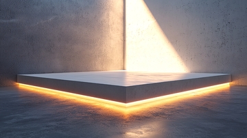 光线照射下的水泥平台