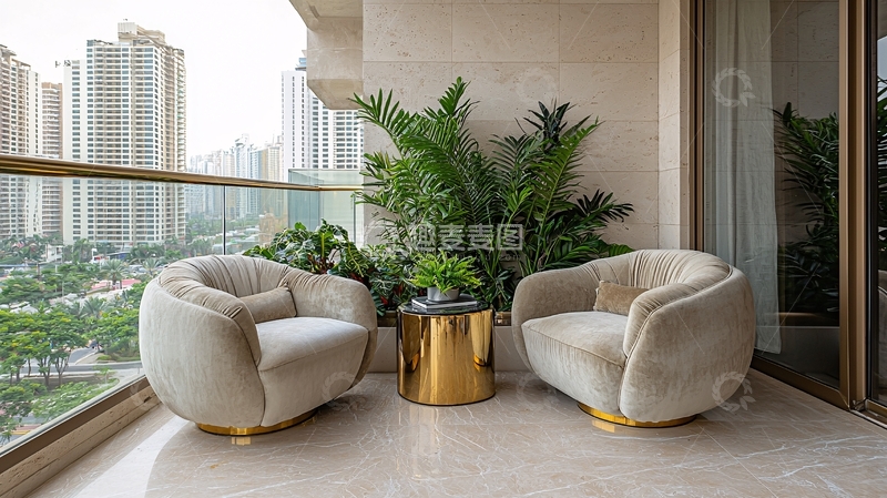 高清大图下载【趣麦麦图】阳台休闲区