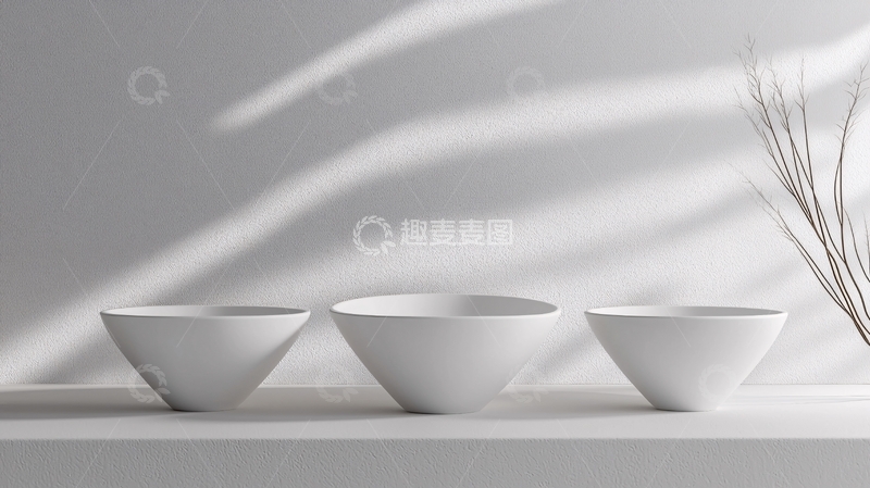 高清大图下载【趣麦麦图】极简白色碗