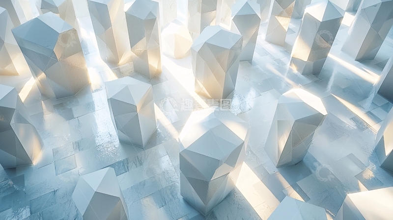 高清大图下载【趣麦麦图】光线下的几何体
