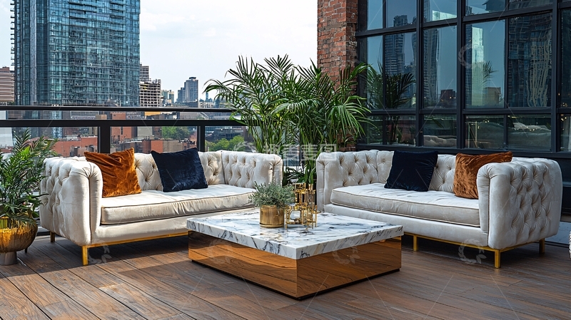 高清大图下载【趣麦麦图】户外阳台休闲区