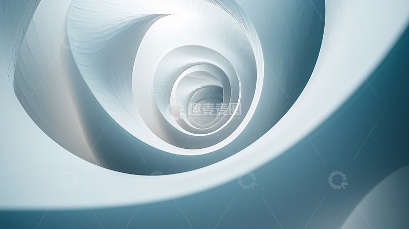 高清大图下载【趣麦麦图】抽象螺旋楼梯
