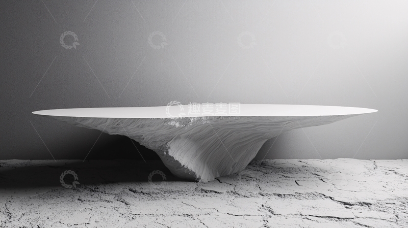 高清大图下载【趣麦麦图】抽象白色石台