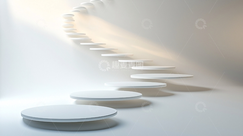 高清大图下载【趣麦麦图】白色阶梯