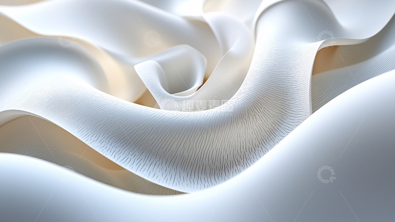 高清大图下载【趣麦麦图】轻柔飘逸的白色丝绸质感